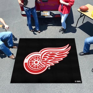 Detroit Red Wings Black 5ft. x 6ft. Tailgater Area Rug