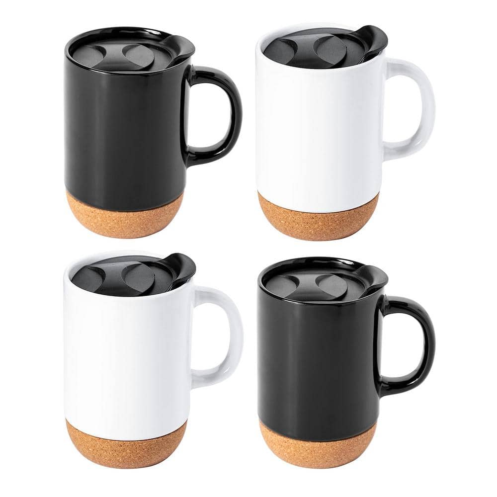 LEEMAN NYC Tuscany Leather Accent Custom Coffee Mugs & Thermos Gift