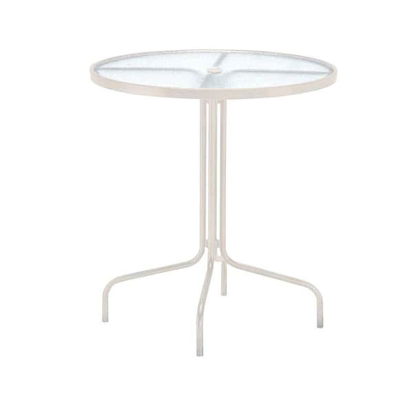 Tradewinds 36 in. Antique Bisque Acrylic Top Commercial Patio Bar Table