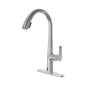 Touchless Sensor Single Handle Pull Down Sprayer Kitchen Faucet in Polished Chrome