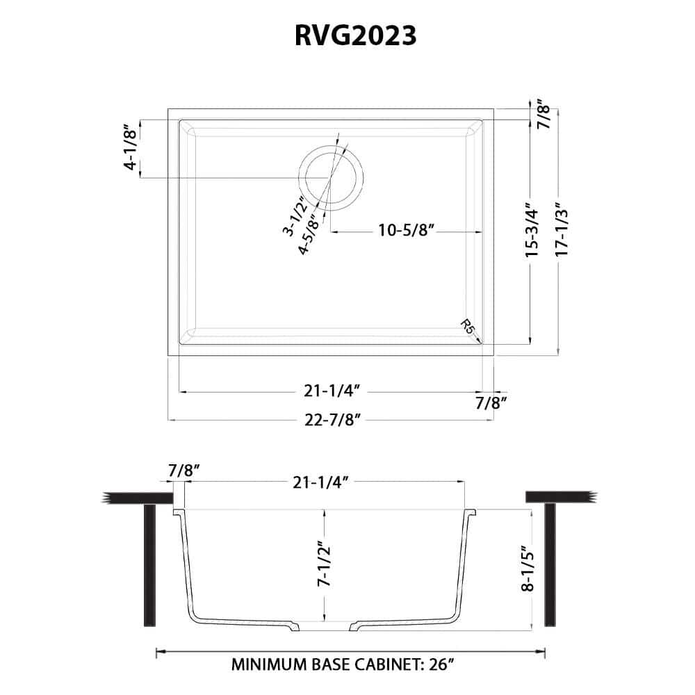 Midnight Black Granite Composite Single Bowl Kitchen Sink