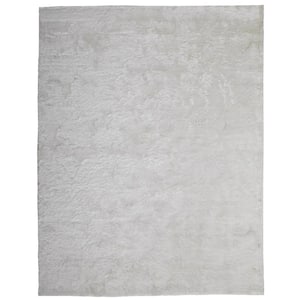 8 x 10 White Solid Color Area Rug