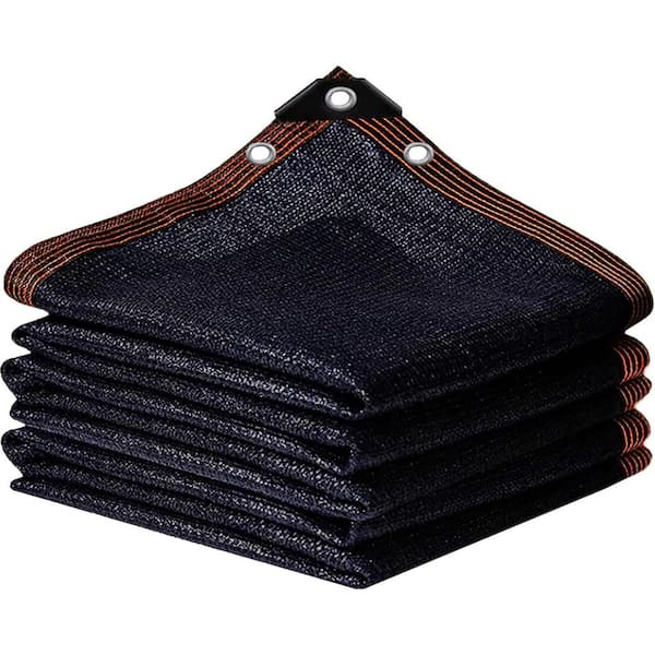 3 ft. x 6 ft. Black Shade Cloth with Reinforced Grommets, Durable Sun Shade Net for Garden, Greenhouse, and Patio Cover