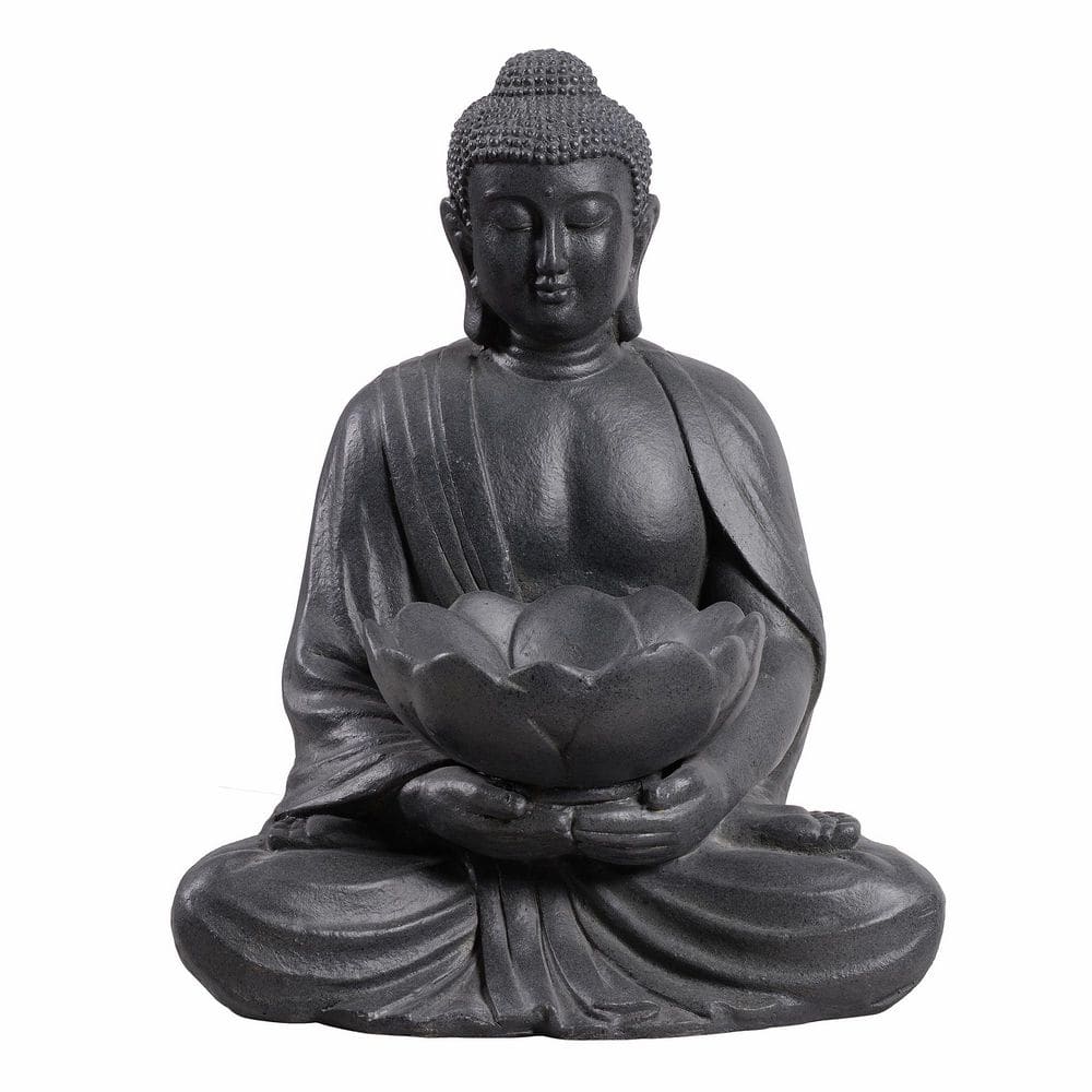 Resin Meditating Buddha With Lotus Planter price history on PriceWatchPro
