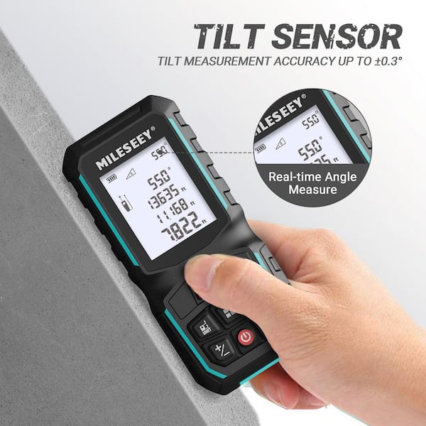 G2 200 ft. Laser Distance Measuring Tool, 0.06 Inch Accuracy, Distance, Area, Volume, Pythagoras, Digital Angle