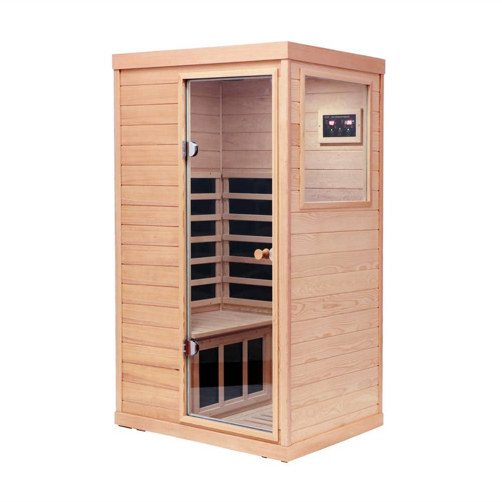 Magic Home 1-Person Mini Right Side Far Infrared Sauna with Carbon ...