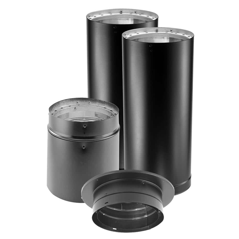 DuraVent DVL 6 in. x 60 in. Double-Wall Close Clearance Stove Pipe  Connector Kit in Black 6DVL-KVP - The Home Depot