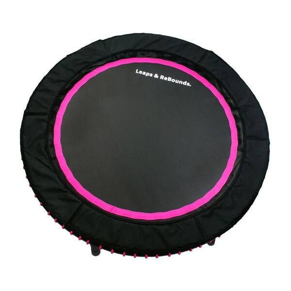 Unbranded 48 in. Mini Fitness Trampoline and Rebounder Gym Equipment, Pink