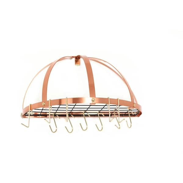 Old Dutch 22 in. x 11 in. x 22 in. Satin Copper Pot Rack