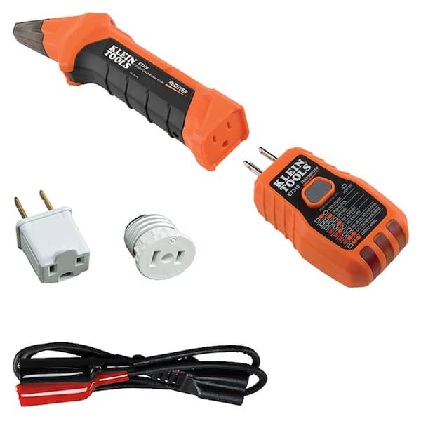 Klein Tools Digital Circuit Breaker Finder with GFCI Outlet Tester and Accessory Kit