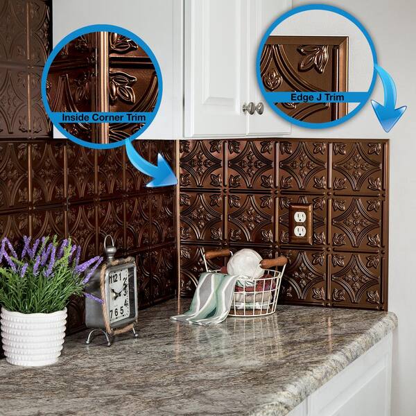 Fasade® Antique Bronze Backsplash Accessory Kit - 9 Piece