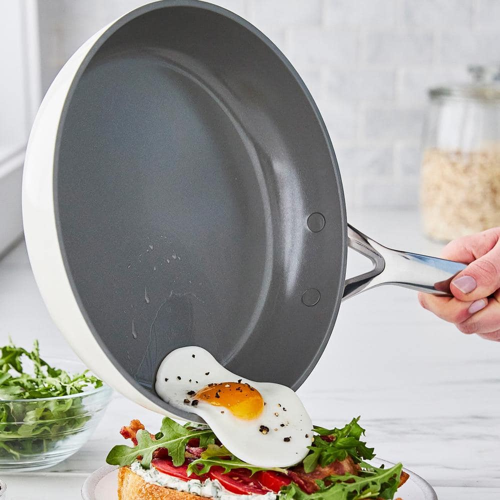 GP5 Hard Anodized Aluminum Healthy Ceramic Nonstick 15 Piece Cookware Set in Cloud Cream‼️light dirt and incomplete‼️