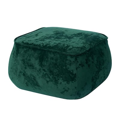 Emerald Green Velvet Footstool with solid wood legs in 3 colours furniture