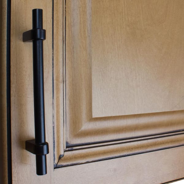 4-1/4 in. Center-to-Center Oil Rubbed Bronze Solid Euro T-Bar Handle Pull (10-Pack)