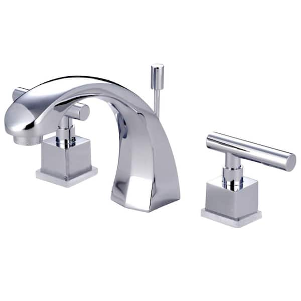 Kingston Brass Claremont 8 in. Widespread 2-Handle Bathroom Faucet in Chrome
