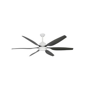 Titan II Wi-Fi 66 in. Integrated LED Indoor/Outdoor Pure White/ORB Smart Ceiling Fan with Remote Control