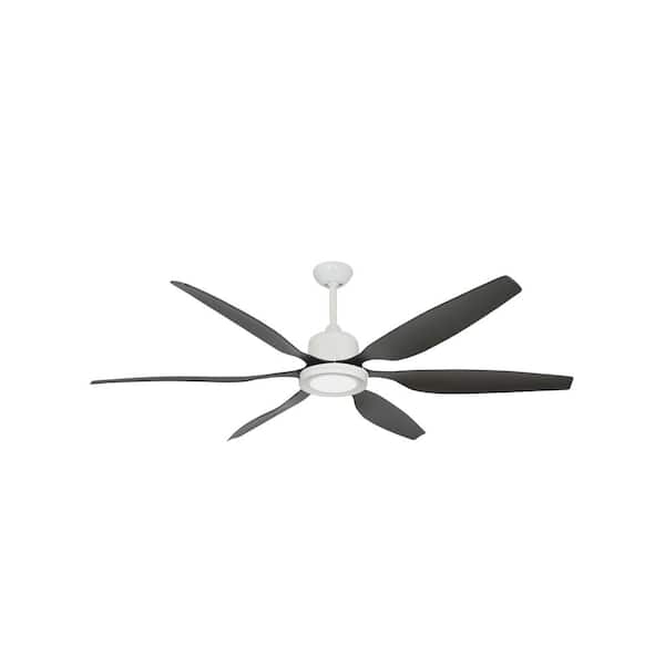 TroposAir Titan II Wi-Fi 66 in. Integrated LED Indoor/Outdoor Pure White/ORB Smart Ceiling Fan with Remote Control