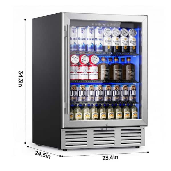 SIMZLIFE 23.5 in. Single Zone 180-Cans Freestanding/Built-in