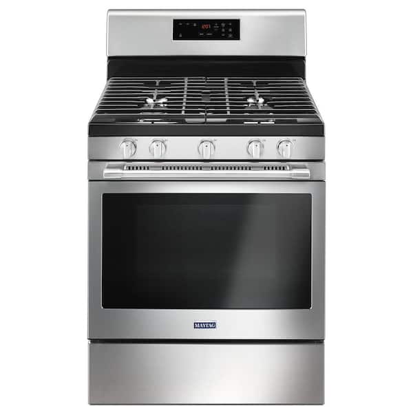 Maytag 5.0 cu. ft. Gas Range with 5th Oval Burner in Fingerprint Resistant Stainless Steel
