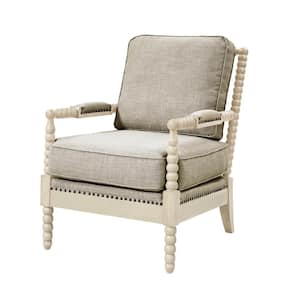 Sunnee Light Grey/Antique Cream Arm Chair