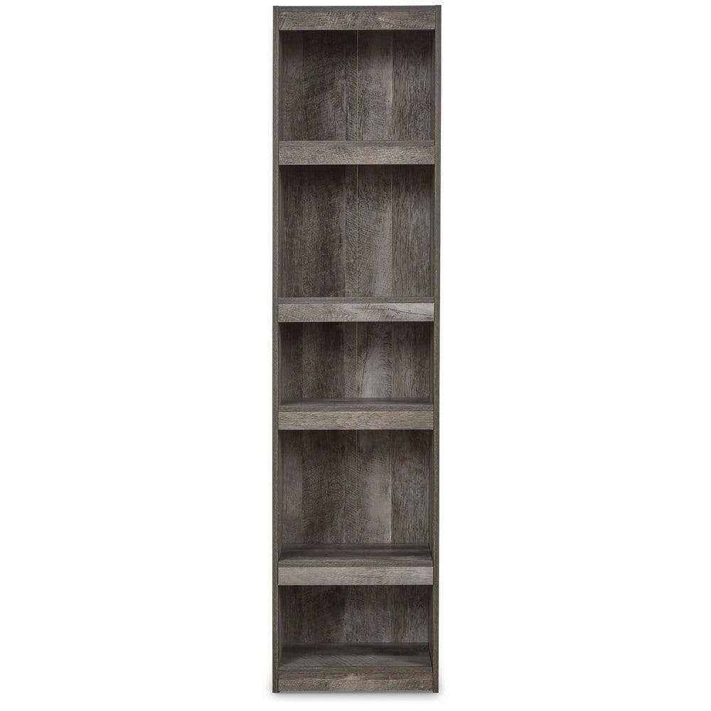 71.97" Gray Adjustable Oak Grain Storage Pier with Cubes