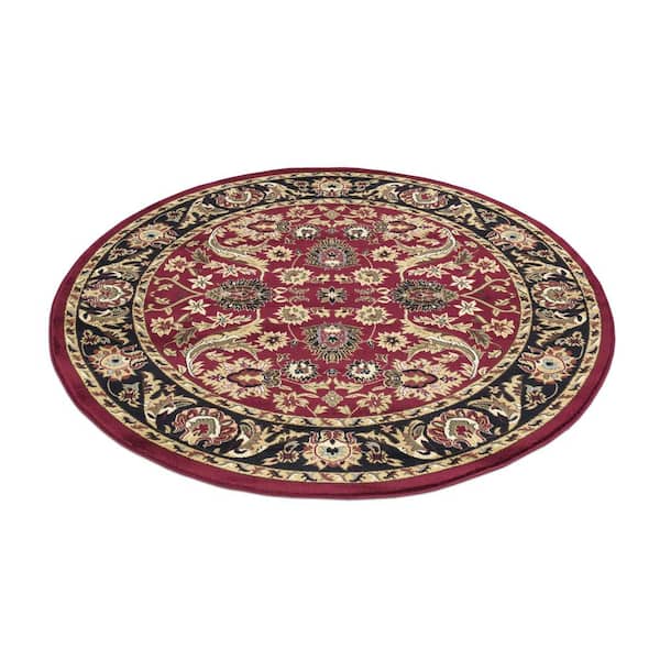 Ankara Sultanabad Red 8 ft. Round Area Rug