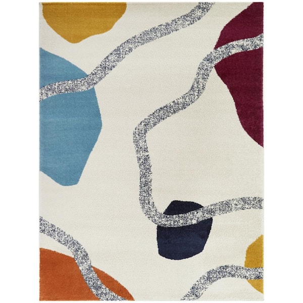 BALTA Evergood Cream 5 ft. x 7 ft. Abstract Area Rug