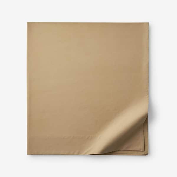 Company Cotton Garment Wash Wheat Cotton Percale Queen Flat Sheet