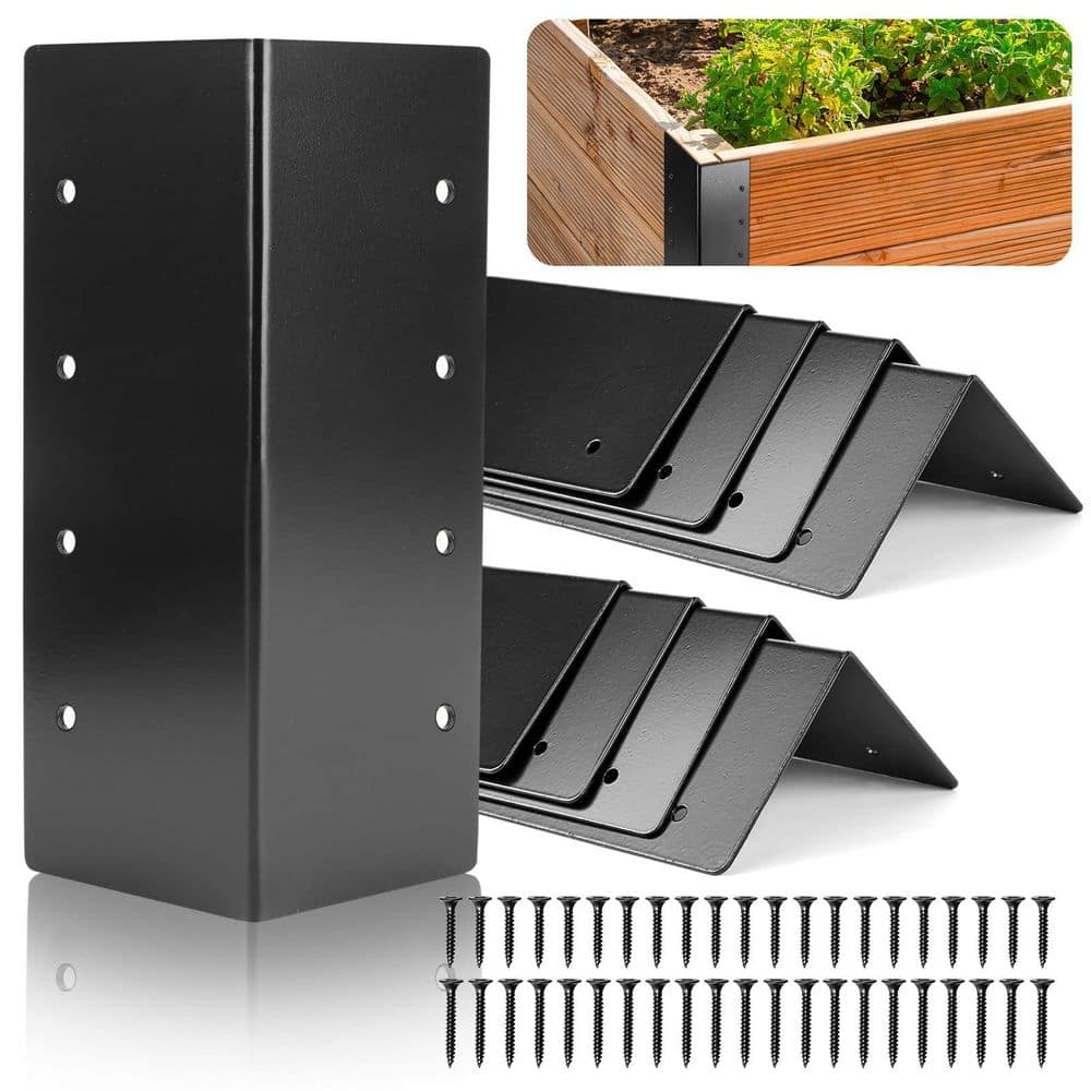 Raised Garden Bed Corner Brackets with Screws, Black Metal Corner Brackets Decorative price history on PriceWatchPro