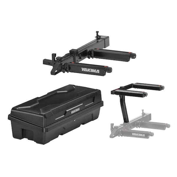 Yakima EXO SwingBase Hitch Base Rack plus GearLocker Cargo Box plus TopShelf Rack
