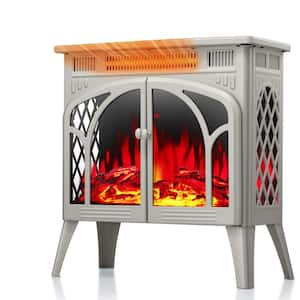 300 sq. ft. Electric Stove in White with Remote Control