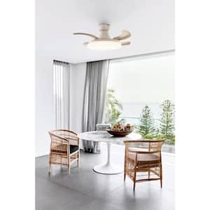 Orbit 36 in. Matte White Indoor/Outdoor Remote Control Ceiling Fan with Light