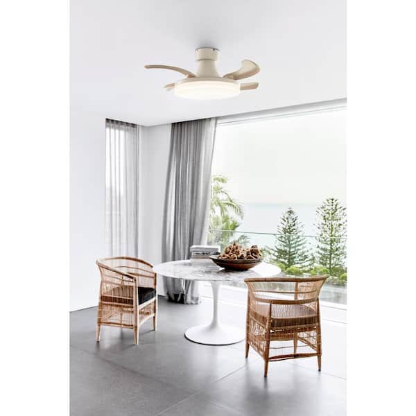 Orbit 36 in. Matte White Indoor/Outdoor Remote Control Ceiling Fan with Light