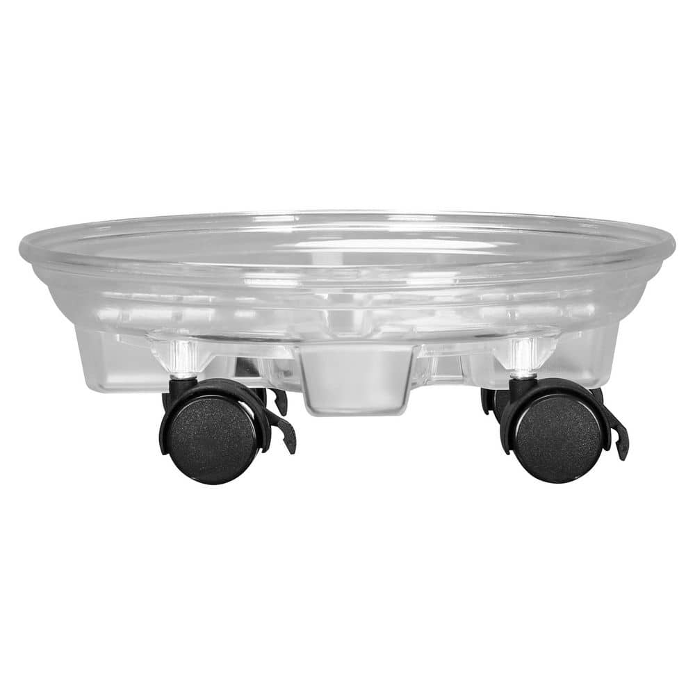 12 in. Dia Translucent Plastic Plant Caddy with Wheels price history on PriceWatchPro