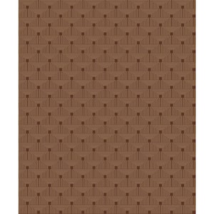 Boutique Collection Orange Metallic Geometric Key Non-pasted Paper on Non-woven Wallpaper Sample