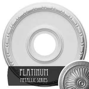 1-1/2 in. x 16-1/2 in. x 16-1/2 in. Polyurethane Medea Ceiling Medallion, Platinum