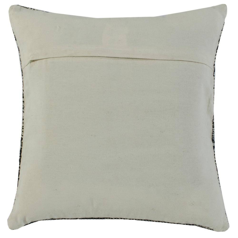 Gray and Black Geometric Diamond 20" Square Pillow