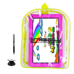 10.1 in. High End Octa Core Tablet 128GB Android 13 with Pink Kids Defender Case, Back Pack, Pen Stylus and Holder