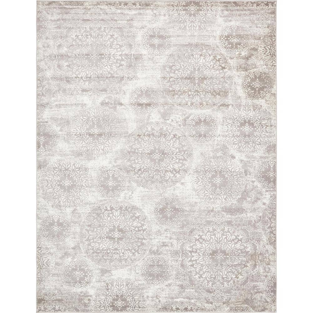 Sofia Grand Light Gray Rectangular Indoor Area Rug