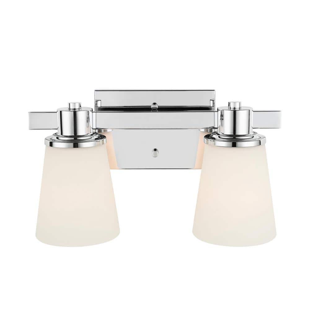 Home Decorators Collection 2Light Chrome Bath Vanity Light with Bell