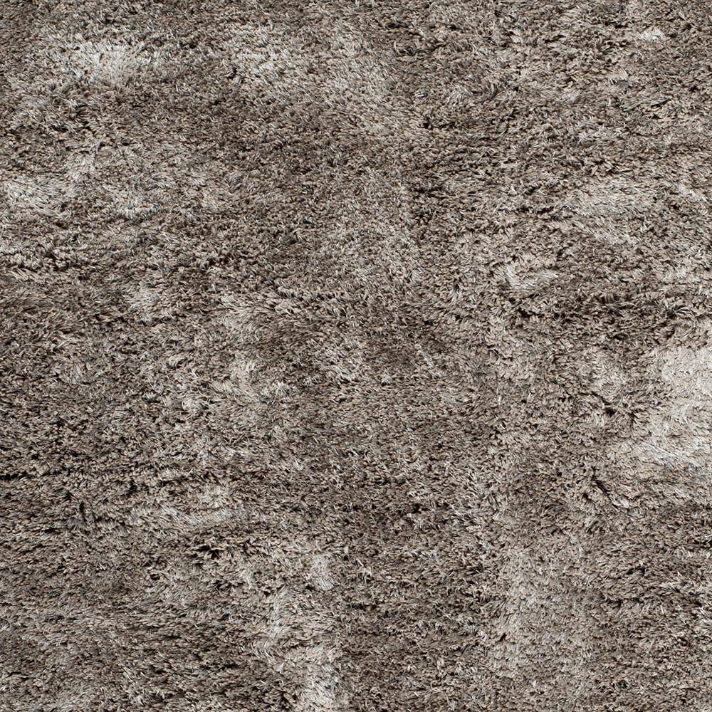 South Beach 6' x 6' Silver Synthetic Shag Rug