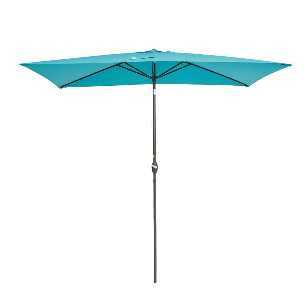 10 ft. x 6.5 ft. Market Rectangular Patio Umbrella with Tilt and Crank Wate