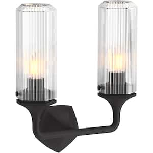 Occasion 2-Light Matte Black Wall Sconce