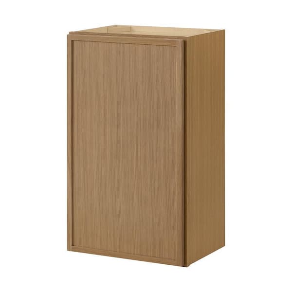 Leyton 21 in. W x 12 in. D x 42 in. H Ready to Assemble Plywood Slim Shaker Wall Kitchen Cabinet in White Oak