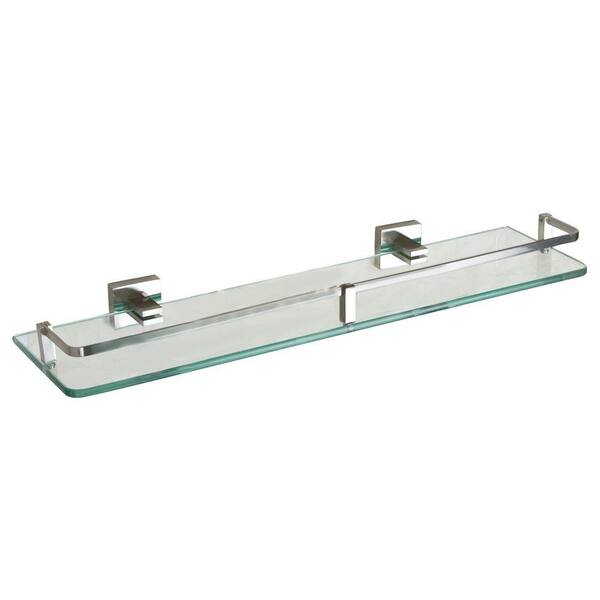Barclay Products Jordyn 19-5/8 in. W Shelf in Glass and Brushed Nickel