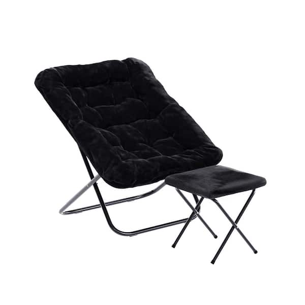 Carnegy Avenue Black Fabric/Black Frame Fabric Accent Chair