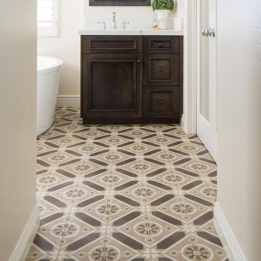 Enchante 8" x 8" Matte Multicolor Porcelain Decorative Tile