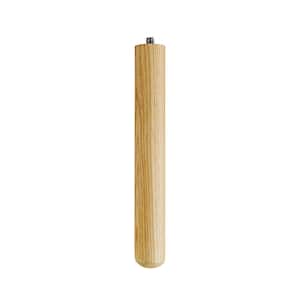 Round Contemporary Leg with Hanger Bolt - 8 in. H x 2.375 in. Dia. - Solid Unfinished Hardwood - DIY Home Furniture