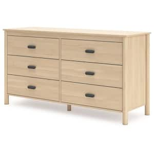 Cabinella Brown 6 Drawer 61.57 in. Dresser