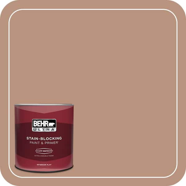 BEHR ULTRA 1 qt. #MQ1-59 Caramel Cream Extra Durable Flat Interior Paint & Primer